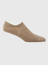 Calcetín de corte invisible, ideal para usar con zapatillas, confeccionado en tejido de algodón con spandex para mayor elasticidad y ajuste.