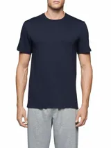 Pack de 3 camisetas Tommy Hilfiger de algodón azul marino.