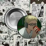 Pin metálico con ilustración de Hinata y Kageyama de Haikyu!