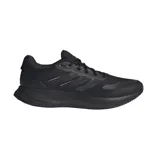 Championes de running Adidas Runfalcon 5, color negro, con las tres tiras características de la marca en los laterales.