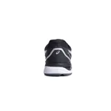 Championes de running Asics modelo Gel-Hypersonic 2, color negro con detalles en plateado y suela blanca. Presentan diseño de malla transpirable y tecnología de amortiguación en la entresuela.