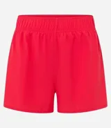 Short deportivo verde oscuro, modelo runner, con cintura elástica y pequeño bolsillo interior.