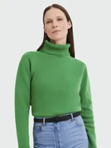 Cinturón de cuero negro Longchamp, modelo Box-Trot, con hebilla redonda con logo de la marca.