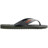 Ojotas Havaianas modelo Track Waves, color blanco con textura geométrica en la plantilla y logo de la marca en la tira.