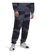 Pantalón de jogging de felpa gruesa con estampado de franjas horizontales difuminadas. Cuenta con cintura elástica con cordón ajustable, bolsillos laterales, bolsillo trasero y puños elásticos en los tobillos.
