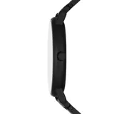 Reloj Skagen Signatur con caja de acero inoxidable negra de 40mm de diámetro, malla metálica negra de 20mm de ancho, mecanismo de cuarzo de tres agujas, esfera negra y cristal mineral. Resistente al agua hasta 50 metros.