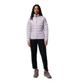 Campera Columbia Delta Ridge II color lila con tecnología Omni-Heat y HeatSeal, de manga larga y cuello alto.