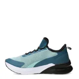 Championes deportivos Topper modelo Squat II, con capellada de malla transpirable en tonos verde agua y verde petróleo, detalles en negro y suela blanca con tecnología T-Cushion.