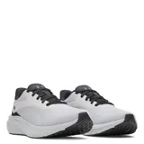 Championes de running Under Armour modelo Ascend, color gris con detalles en negro. Presentan una parte superior de malla transpirable, cordones ajustables y una entresuela acolchada para mayor comodidad, con suela de goma resistente.