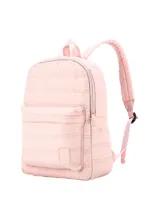 Mochila Terrano Level Up acolchada, de color verde, con diseño urbano y liviano, compartimento principal amplio, bolsillo frontal con cierre y correas regulables.