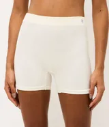 Kit de dos bombachas tipo boyshort confeccionadas en poliamida seamless con textura acanalada. Diseño de tiro alto con cintura elástica ancha.