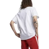 Remera de manga corta, cuello redondo y calce ajustado, color negro, con el logo de Nike bordado en blanco en el lado izquierdo del pecho.