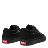 Championes Vans Old Skool negros de lona con detalles de cuero y suela de goma.