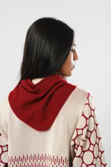 Bufanda bandana roja de lana.