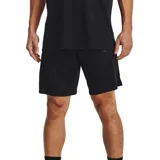 Short deportivo Under Armour Baseline 10, color negro, de tejido de punto texturizado resistente y transpirable. Cuenta con cintura elástica con cordón interno, bolsillos laterales y logo de la marca en la pierna.