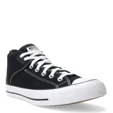 Championes Converse Chuck Taylor Tremont Street de caña media, color negro con detalles en blanco. Confeccionados en lona de algodón, con suela de goma y cierre con cordones.