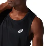 Musculosa Asics de hombre color negro con logo blanco en el pecho.