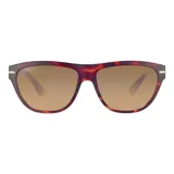 Lentes de sol Serengeti modelo Pancho, con marco de acetato color carey y lentes marrones polarizadas.