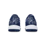Championes de tenis Asics Gel-Game 9, color azul marino con detalles en blanco y naranja.
