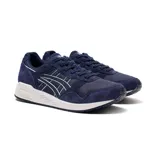 Championes Asicstiger de hombre, color azul marino con detalles en blanco. Confeccionados en malla y gamuza, con cierre de cordones y entresuela HyperGEL.