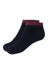 Pack de tres pares de soquetes negros para hombre, con puño gris y logo Legacy en el tobillo. Talle 38-45.