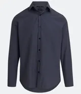 Camisa social de manga larga con estampado de cuadrillé vichy.