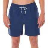 Short de baño Rip Curl modelo Bondi, color azul con cintura elástica y cordón ajustable en contraste.