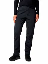 Pantalón de senderismo Columbia Vast Canyon Pant Omni-Shield, color negro, de tiro alto y diseño técnico con bolsillos con cierre.