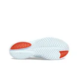 Championes de running Saucony modelo Kinvara 14, color gris con detalles en turquesa y blanco. Cuentan con capellada de malla transpirable, amortiguación de espuma PWRRUN y suela con diseño aerodinámico.
