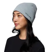 Gorro de lana tejido en color celeste, con forro reflectante térmico interno y logo de la marca bordado en el lateral.