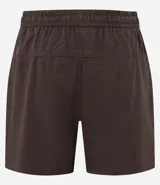 Bermuda deportiva de hombre color marrón, con cintura elástica ajustable mediante lazo y estampa heat print. Confeccionada en tejido de poliéster de secado rápido, diseñada para brindar comodidad y libertad de movimiento durante la actividad física.