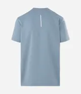 Remera deportiva Get Over de color azul marino, confeccionada en tech fleece con tecnología dry de secado rápido, cuello redondo y manga corta, de corte holgado.