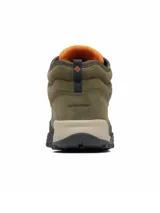 Botas de trekking Columbia Fairbanks Mid Techlite, color verde oliva con detalles en beige y negro. Confeccionadas con parte superior textil impermeable y refuerzos de gamuza, entresuela acolchada y suela de gran tracción.