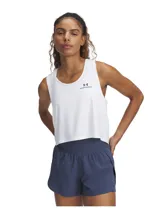 Shorts deportivos Under Armour Vanish 2in1 color azul marino, con diseño ligero y transpirable, cintura ancha y plana, y pantalones cortos de compresión integrados.