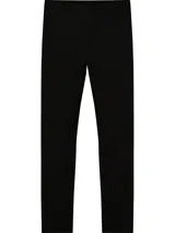 Pantalón chino negro de corte slim y pierna recta, confeccionado en sarga de algodón elástico.