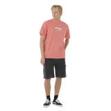 Remera de manga corta color rosa con estampado del logo de Rip Curl en el pecho.