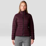 Campera acolchada de plumón con cierre frontal completo, cuello alto y diseño liviano. Cuenta con bolsillos laterales con cierre y puños elásticos para mayor protección contra el frío.
