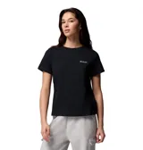 Remera de algodón orgánico con cuello redondo y manga corta, presenta el logo de la marca estampado en el pecho.