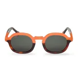 Lentes de sol Mr Boho modelo El Patio, con armazón bicolor en naranja y carey, y cristales oscuros.
