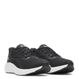 Championes de running Under Armour Ascend, color negro con suela blanca. Diseño en tejido de malla transpirable y detalles sintéticos, con cordones y logo de la marca en la lengüeta y el talón.
