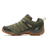 Zapatillas de senderismo Merrell Accentor 3 para hombre, color verde oliva con detalles en marrón.