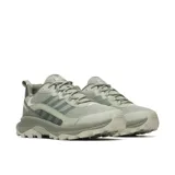 Calzado de trekking Merrell Speed Strike 2 para hombre, color verde militar con detalles en tonos más oscuros y suela dentada.