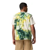 Campera Acker Rock Twill de diseño urbano, confeccionada en tejido de sarga con estampado tie-dye en tonos blanco y verde. Cuenta con un bolsillo frontal aplicado en contraste color beige y etiqueta de la marca en el lateral.