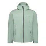 Chaqueta impermeable de hombre con capucha ajustable, cierre frontal y bolsillos laterales con cierre. Presenta un diseño funcional con puños ajustables con velcro y tecnología resistente al agua y al viento.