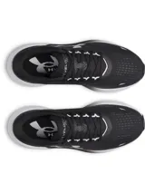 Championes de running Under Armour modelo Velociti Pace, color negro con detalles en blanco. Presentan parte superior de malla transpirable, amortiguación reactiva UA HOVR en la entresuela y suela de goma completa para mayor tracción.