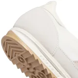 Zapatillas Adidas SL 72 OG W color crema con las tres tiras laterales en rosa pálido y suela de goma color caramelo.