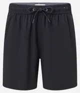 Bermuda masculina color beige, tipo boardshort, confeccionada en microfibra. Cuenta con cintura elástica, cordón ajustable y bolsillos.