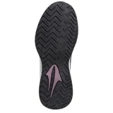 Championes Topper modelo Rod II, color negro con detalles en violeta malva. Diseño deportivo con capellada de cuero sintético perforado para mayor ventilación, cierre con cordones y suela de goma con entresuela blanca.