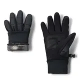 Guantes deportivos Columbia con tecnología termorreflectante Omni-Heat y tratamiento repelente Omni-Shield. Presentan diseño acolchado en el dorso, palma reforzada con tejido de PU, puño elástico y compatibilidad con pantallas táctiles.