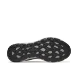 Championes de trail running Merrell modelo Nova 4, color negro con entresuela gris. Presentan diseño de malla transpirable, refuerzos sintéticos en puntera y talón, y tecnología FlexConnect en la suela para mayor flexibilidad y tracción.